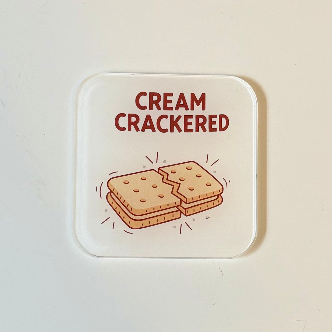 Cream Crackered Coaster